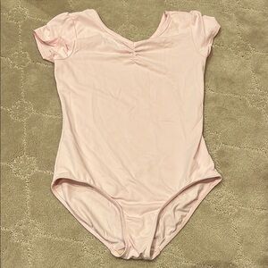 Danskin size L kids leotard and shorts set ballet pink